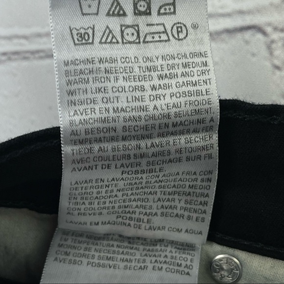 Levis 512 Jeans Stretch Slim High Bootcut Black Women’s Denim Size 8 S - Picture 5 of 9